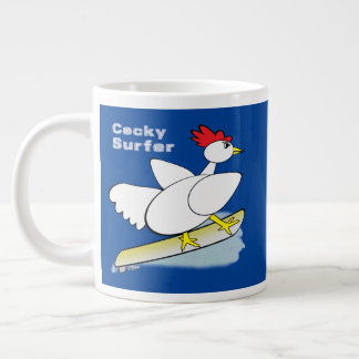 Cocky Surfer Large Coffee Mug