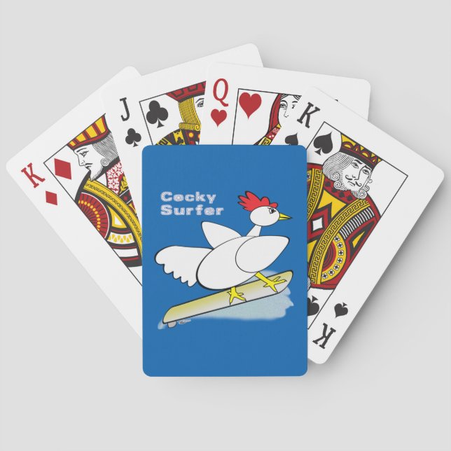 Cocky Surfer Playing Cards (Back)