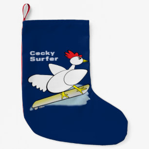 Cocky Surfer Small Christmas Stocking
