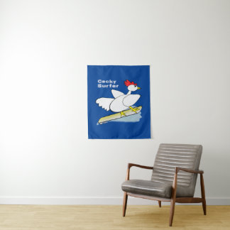 Cocky Surfer Tapestry