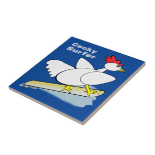 Cocky Surfer Tile