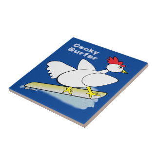 Cocky Surfer Tile