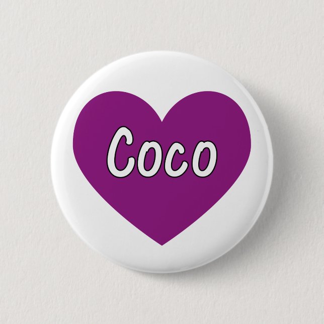 Coco 6 Cm Round Badge (Front)
