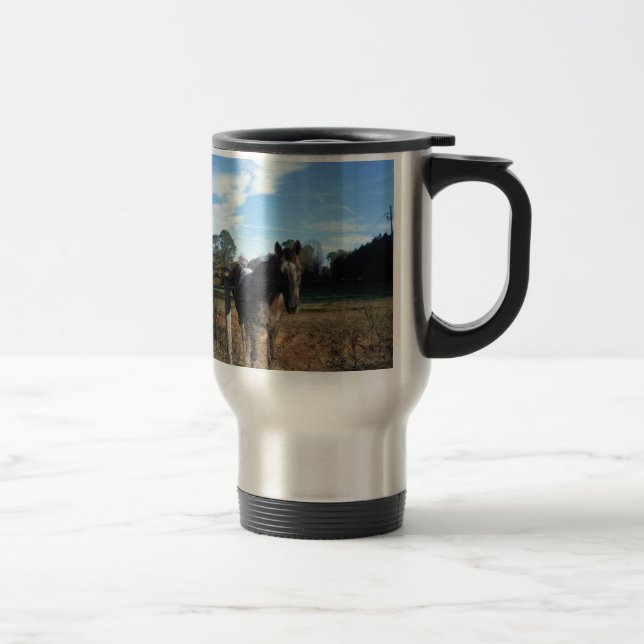 Coco and Cream brown horse Travel Mug (Right)