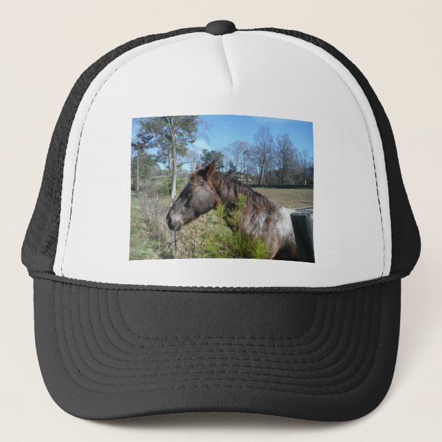Coco and Cream Coloured Horse Trucker Hat (Front)