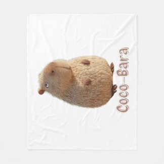 Coco-Bara Vibes. Capybara Core: Coconut Couture Fleece Blanket