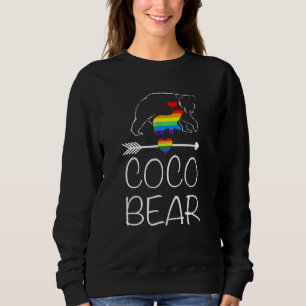 Coco Bear Proud Mum Rainbow Flag Lgbt Pride Sweatshirt