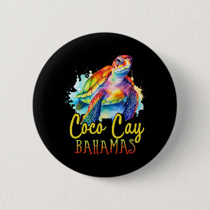 Coco Cay Hamas Colourful Sea Turtle Family Vacatio 6 Cm Round Badge