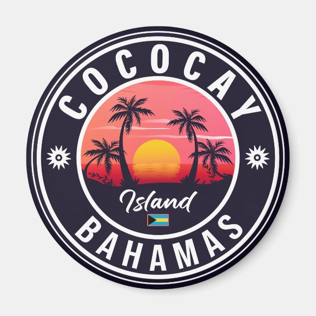 Coco Cay Island Bahamas Vintage Souvenirs 80s Magnet (Front)