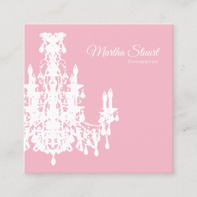 Coco Chandelier CHANGE COLOR - Square Business Card (Front)