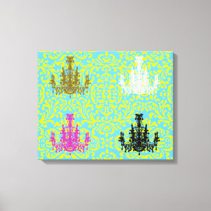 Coco Chandeliers ~ Wrapped Canvas .75" Thick