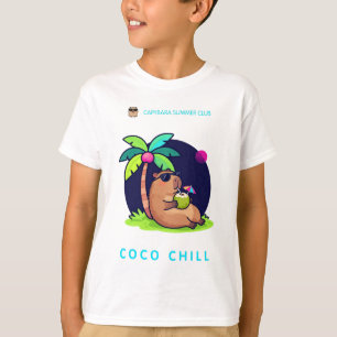 Coco Chill Capybara Summer Club – Tropical Capybar T-Shirt