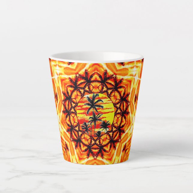 Coco Palm Star  Latte Mug (Front)