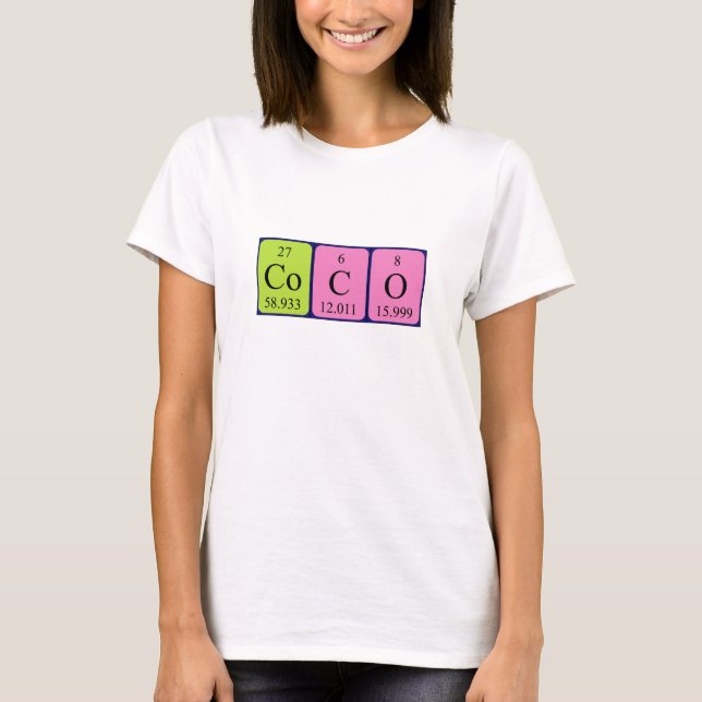 Coco periodic table name shirt (Front)