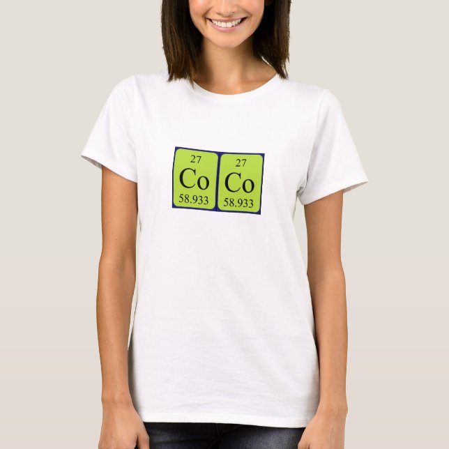 Coco periodic table name shirt (Front)