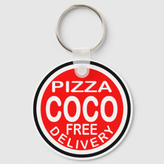 Coco Pizza Delivery Key Ring
