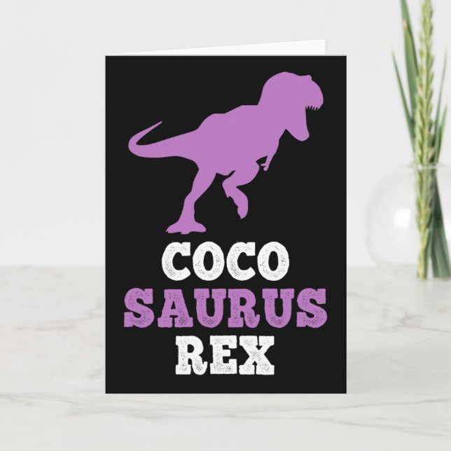 Coco-saurus Rex Dino Dinosaur Cocosaurus Funny  Card (Front)