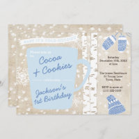 Cocoa and Cookies Rustic Forest Boy Birthday Party