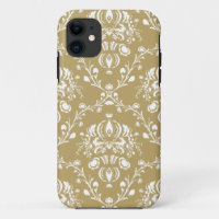 Cocoa and Cream Damask