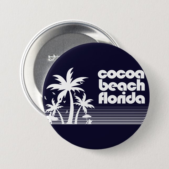 Cocoa Beach Florida 7.5 Cm Round Badge (Front & Back)
