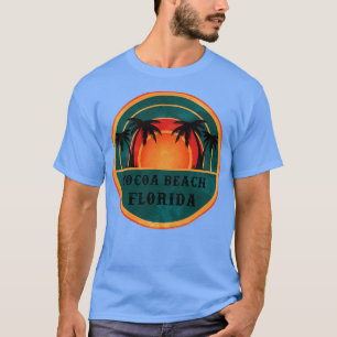 Cocoa Beach Florida Beach Retro Sunset T-Shirt