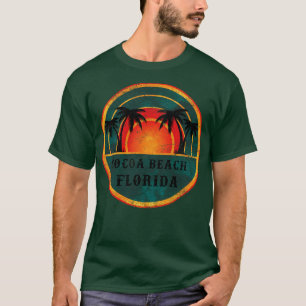 Cocoa Beach Florida Beach Vintage Retro Sunset T-Shirt