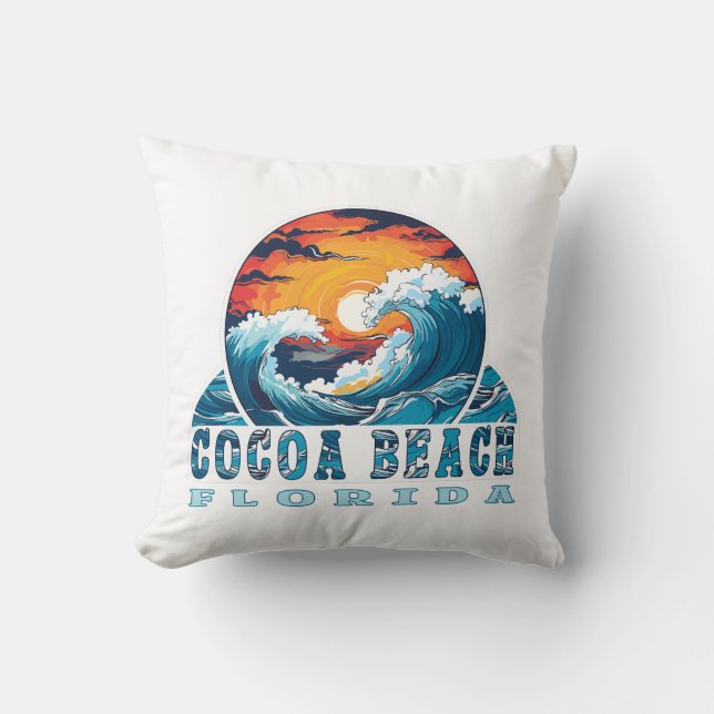 Cocoa Beach Florida Cushion (Front)