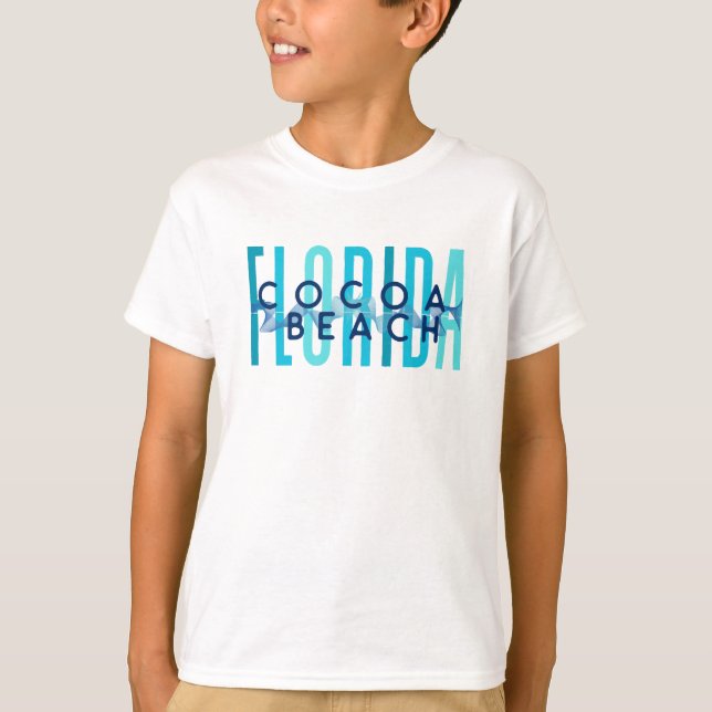 Cocoa Beach Florida (Ocean Waves) T-Shirt (Front)