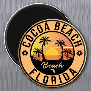 Cocoa Beach Florida souvenir Beach Vintage Travel Magnet