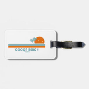 Cocoa Beach Florida Sun Palm Trees Luggage Tag