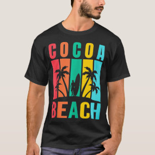 Cocoa Beach Florida Surfing Summer Vacation Retro T-Shirt