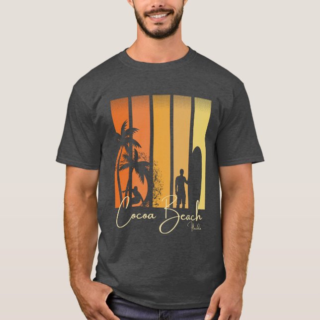 Cocoa Beach Florida Surfing T-Shirt (Front)