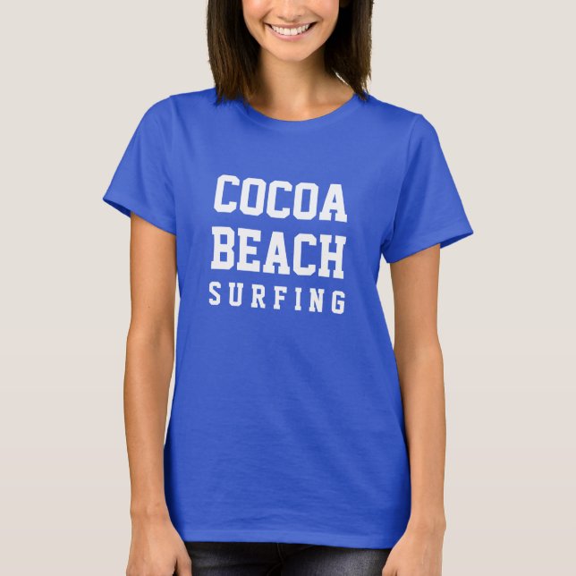 Cocoa Beach Florida Surfing T-Shirt (Front)