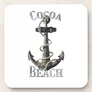 Cocoa Beach Florida Vacation Nautical Anchor Coaster