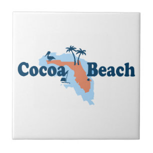 Cocoa Beach - Map Design. Tile