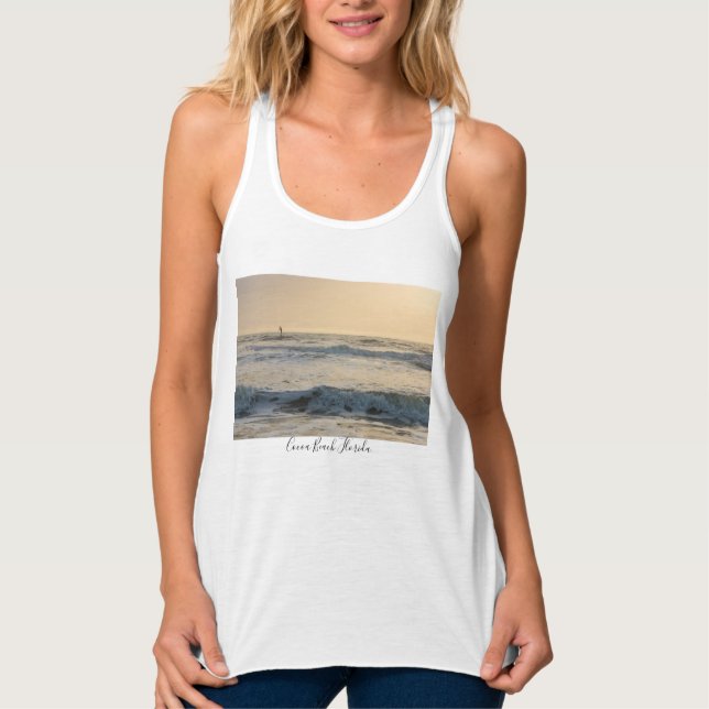 Cocoa Beach Paddleboarding Tank Top (Front)