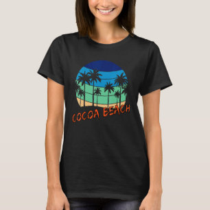 Cocoa Beach Retro Vintage Sunset Beach Design T-Shirt