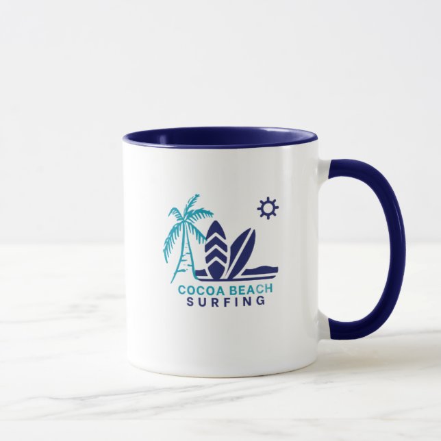 Cocoa Beach Surfing Coffee Mug (Right)
