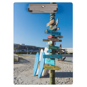 Cocoa Beach Tiki Totem Clipboard