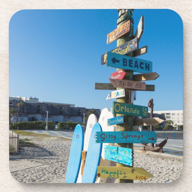 Cocoa Beach Tiki Totem Coaster (Front)