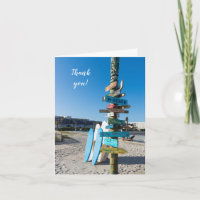 Cocoa Beach Tiki Totem Thank You Card