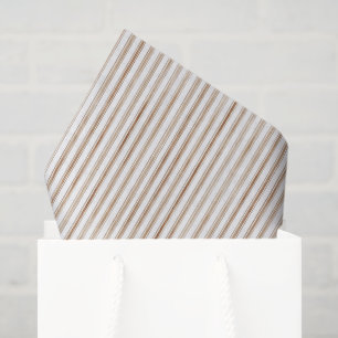 Cocoa Bow Brown Cream Stripes Bridal Shower Tissue Paper