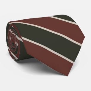 Cocoa Brown, Almond Milk And Dark Gray Stripes Tie