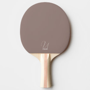 Cocoa Brown Monogrammed Ping Pong Paddle