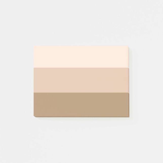 Cocoa Brown Ombre Striped Post-it Notes (Front)