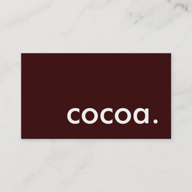 cocoa. business card (Front)