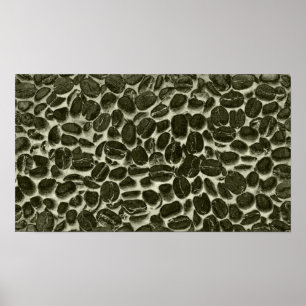 cocoa coffee beans poster