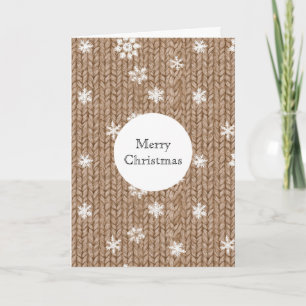 Cocoa Cream Snowflakes Christmas Card