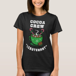Cocoa Crew Lieutenant Christmas Xmas Squad Picture T-Shirt