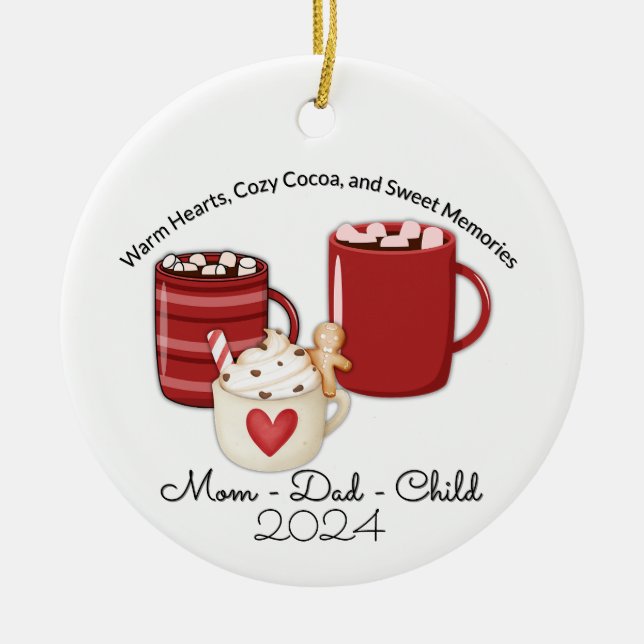 Cocoa for Three Ceramic Tree Decoration (Front)